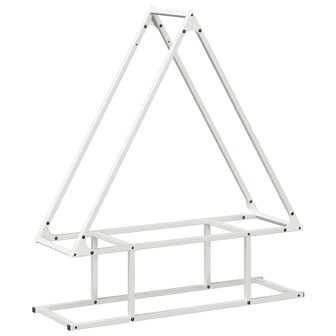 Brandhoutrek 80x25x90 cm koudgewalst staal wit 2