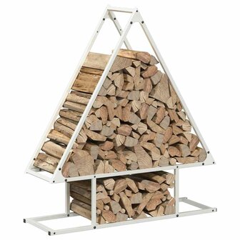 Brandhoutrek 80x25x90 cm koudgewalst staal wit 4