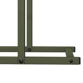 Brandhoutrek olijfgroen 80x25x90 cm koudgewalst staal 8