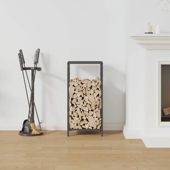 Brandhoutrek 34x25x70 cm koudgewalst staal zwart 3