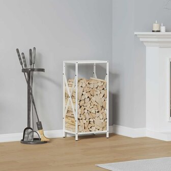 Brandhoutrek 34x25x70 cm koudgewalst staal wit 1