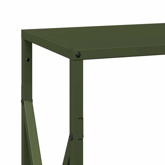 Brandhoutrek 34x25x70 cm koudgewalst staal olijfgroen 7