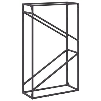 Brandhoutrek 60x25x100 cm koudgewalst staal zwart 2
