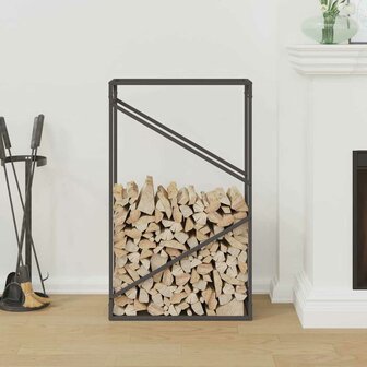 Brandhoutrek 60x25x100 cm koudgewalst staal zwart 3