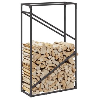 Brandhoutrek 60x25x100 cm koudgewalst staal zwart 4