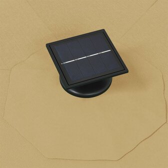 Wandparasol met LED&amp;apos;s 300 cm taupe 6