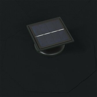 Wandparasol met LED&amp;apos;s 300 cm zwart 6