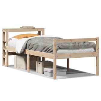 Seniorenbed met hoofdbord massief grenenhout 90x200 cm 2