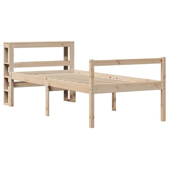 Seniorenbed met hoofdbord massief grenenhout 90x200 cm 3