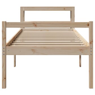 Seniorenbed met hoofdbord massief grenenhout 90x200 cm 4