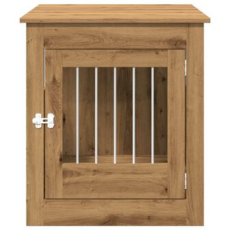 Hondenbench 64,5x80x71 cm bewerkt hout artisanaal eikenkleur 4