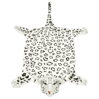 Luipaardvloerkleed pluche 139 cm wit 2