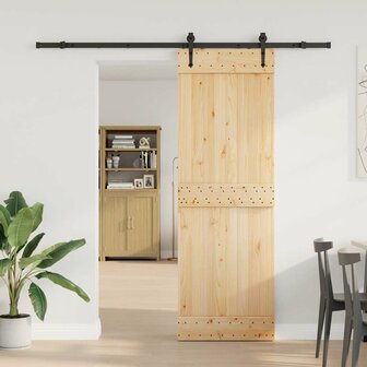 Schuifdeur met beslag 70x210 cm massief grenenhout 2