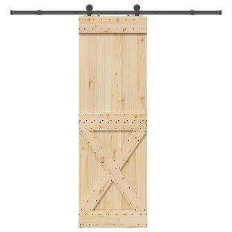 Schuifdeur met beslag 70x210 cm massief grenenhout 1