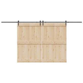 Doos met onderdelen voor schuifdeur 427 cm staal zwart 1