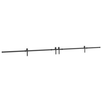 Doos met onderdelen voor schuifdeur 427 cm staal zwart 2