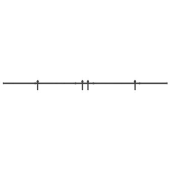 Doos met onderdelen voor schuifdeur 427 cm staal zwart 4