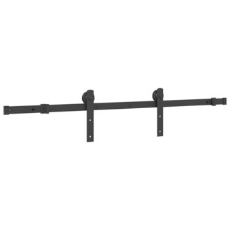 Doos met onderdelen voor schuifdeur 152 cm staal zwart 4