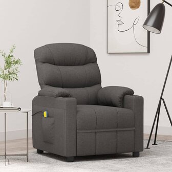Massagestoel stof donkergrijs 1