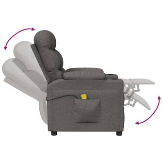 Massagestoel stof donkergrijs 6