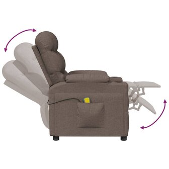 Massagestoel stof taupe 6