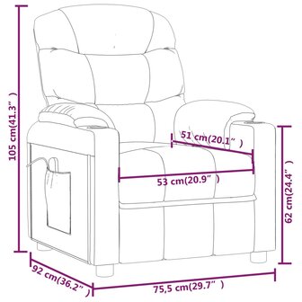 Massagestoel stof taupe 9