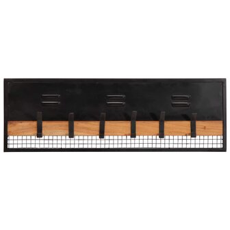 Wandkapstok 90x11x30 cm massief mangohout mango 2