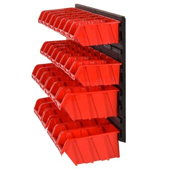 30-delige Sorteersysteemset 77x39 cm polypropeen rood en zwart 3