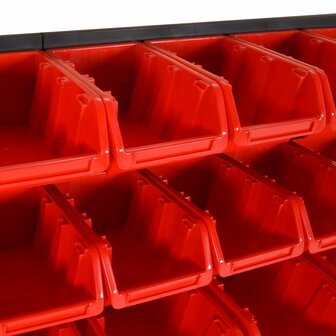 30-delige Sorteersysteemset 77x39 cm polypropeen rood en zwart 9
