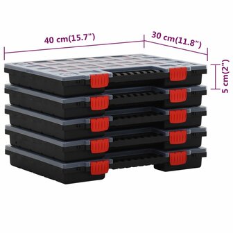 Assortimentsdozen 10 st 40x30x5 cm polypropeen 8