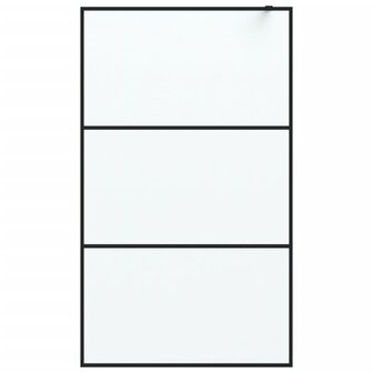 Inloopdouchewand 115x195 cm mat ESG-glas zwart 3