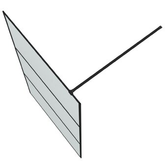Inloopdouchewand 115x195 cm mat ESG-glas zwart 5