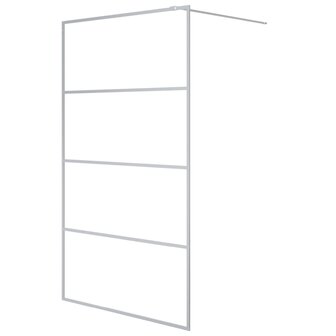 Inloopdouchewand 115x195 cm transparant ESG-glas zilverkleurig 2