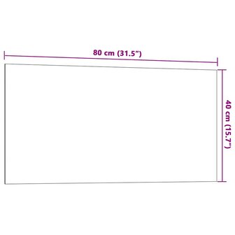 Magneetbord voor aan de wand 80x40 cm gehard glas zwart 6