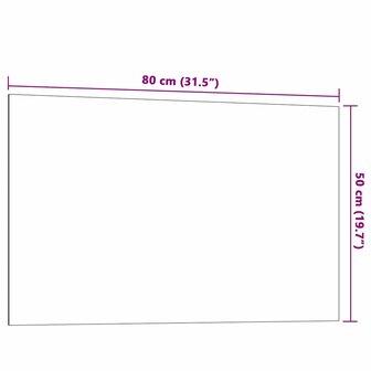 Magneetbord voor aan de wand 80x50 cm gehard glas zwart 6