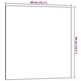 Wandmagneetbord 40x40 cm gehard glas wit 6