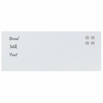 Magneetbord voor aan de wand 100x40 cm gehard glas wit 3