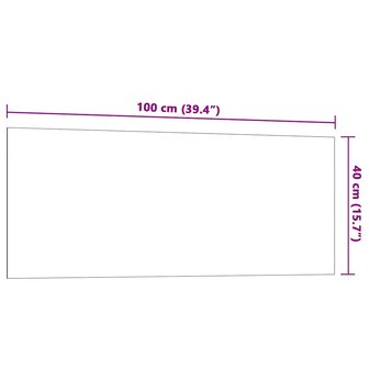 Magneetbord voor aan de wand 100x40 cm gehard glas wit 6