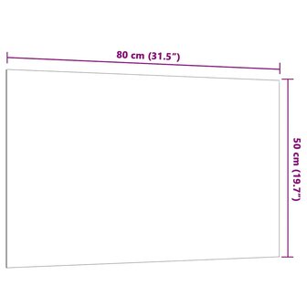Magneetbord voor aan de wand 80x50 cm gehard glas wit 6