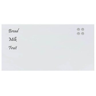 Magneetbord voor aan de wand 100x50 cm gehard glas wit 3