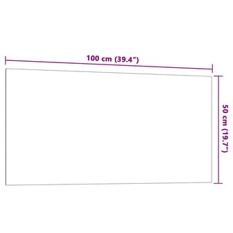 Magneetbord voor aan de wand 100x50 cm gehard glas wit 6