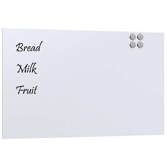 Wandmagneetbord 100x60 cm gehard glas wit 2