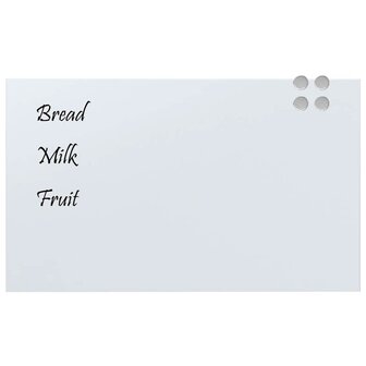 Wandmagneetbord 100x60 cm gehard glas wit 3