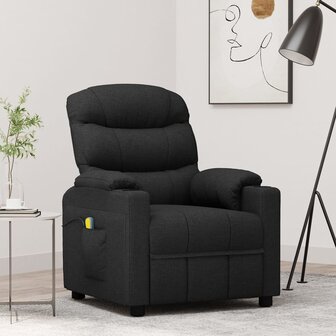 Massagestoel stof zwart 1