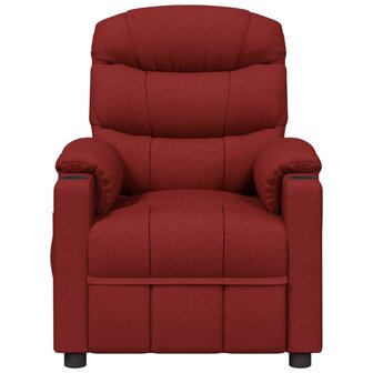 Massagestoel stof wijnrood 3