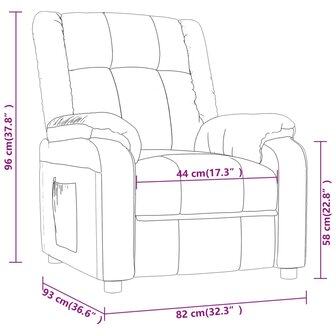 Massagestoel stof donkergrijs 9