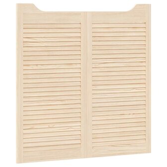 Draaideuren louvredesign 2 paar 100x100 cm massief grenenhout 5