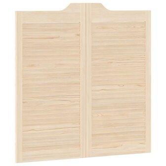 Draaideuren louvredesign 2 paar 100x100 cm massief grenenhout 8