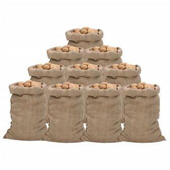 Jutezakken 10 stuks 340 g/m&sup2; 60x105 cm 100% jute 1