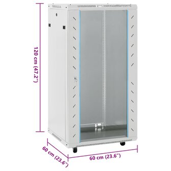 Netwerkkast met draaiwieltjes 22U 19&quot; IP20 60x60x120 cm 8